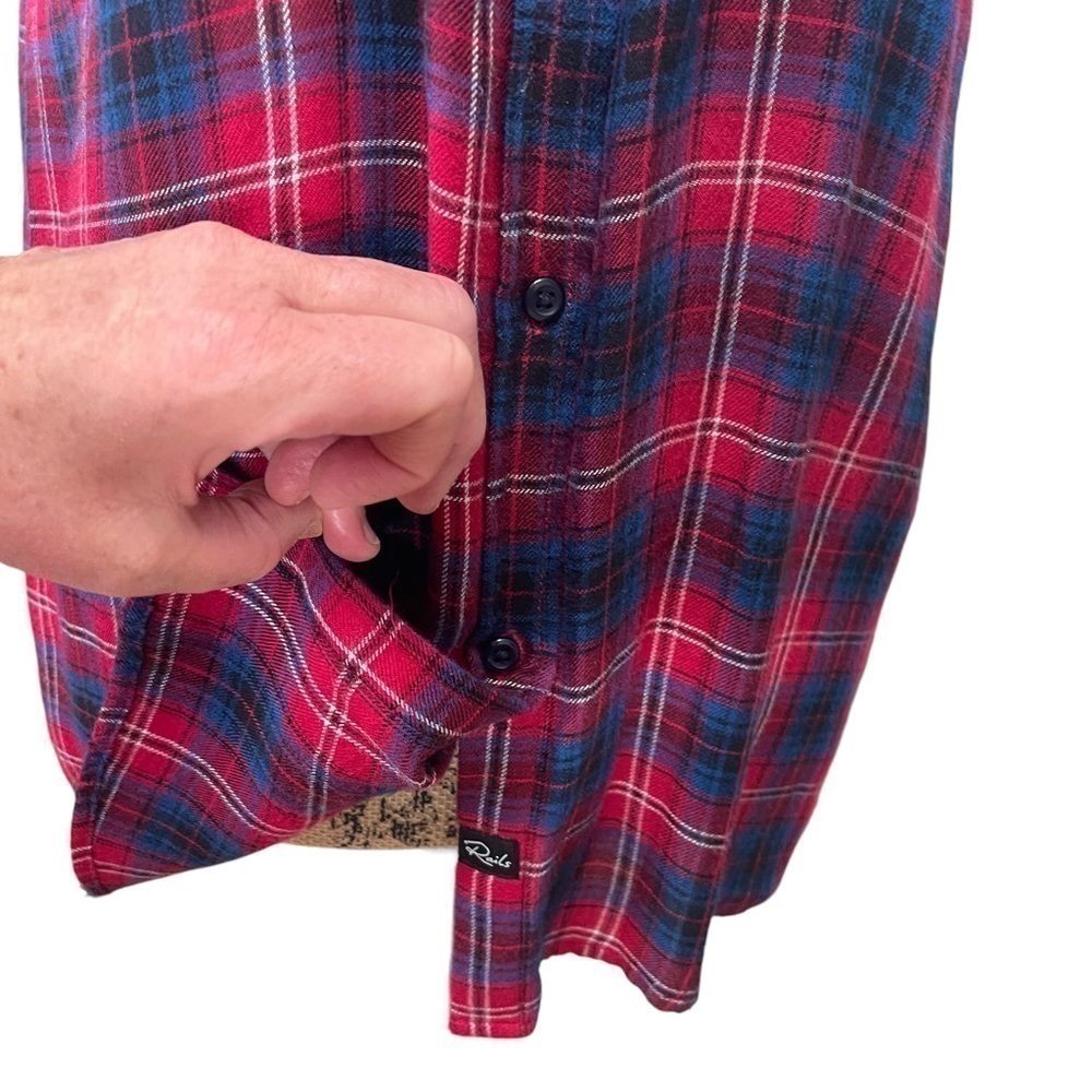 Rails Plaid Short Sleeve Flannel Soft Top Size Small - Picture 6 of 10